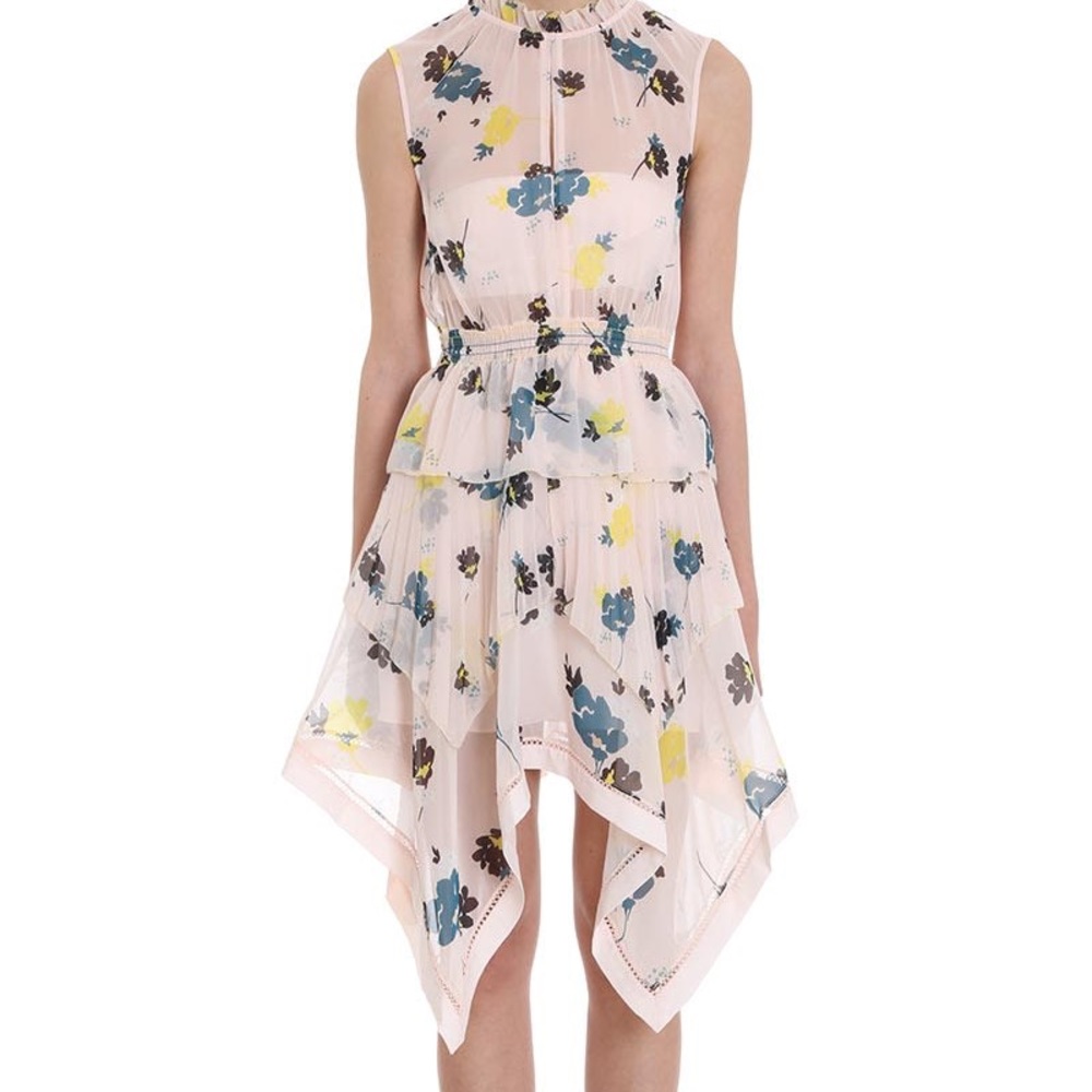 Self Portrait Asymmetrical Floral Dress